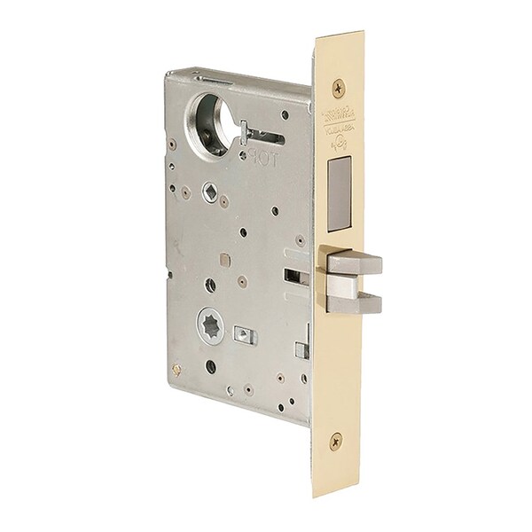 Entrance or Storeroom Mortise Lockbody Only, Bright Brass